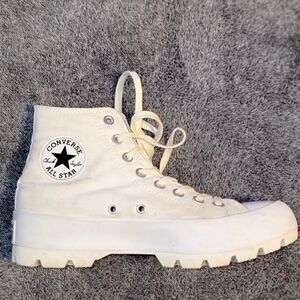 Converse Chuck Taylor All Star Lugged High Top White Platform Boots